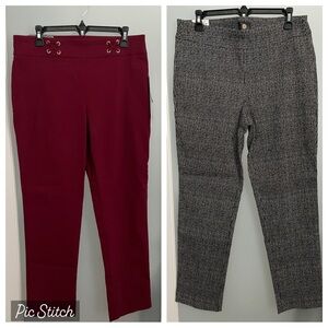 Set of 2 Bundle JP Collection Pull-On Petite Dress Pants